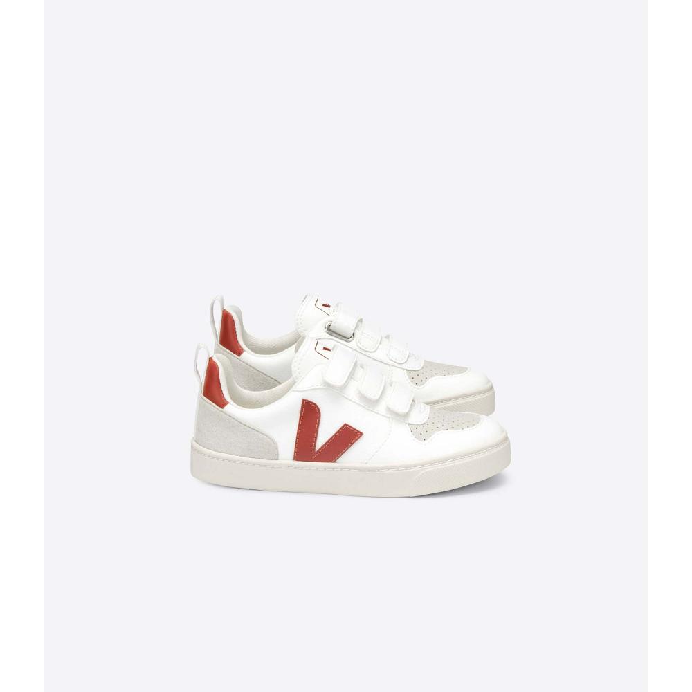 Veja V-10 CWL Cipő Gyerek White/Burgundy | HU 785ILH